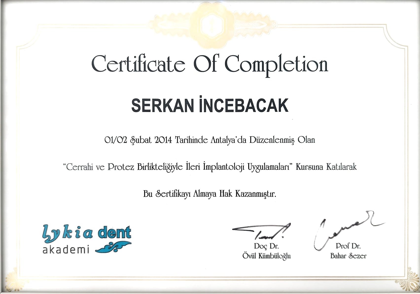 Katılım belgesi