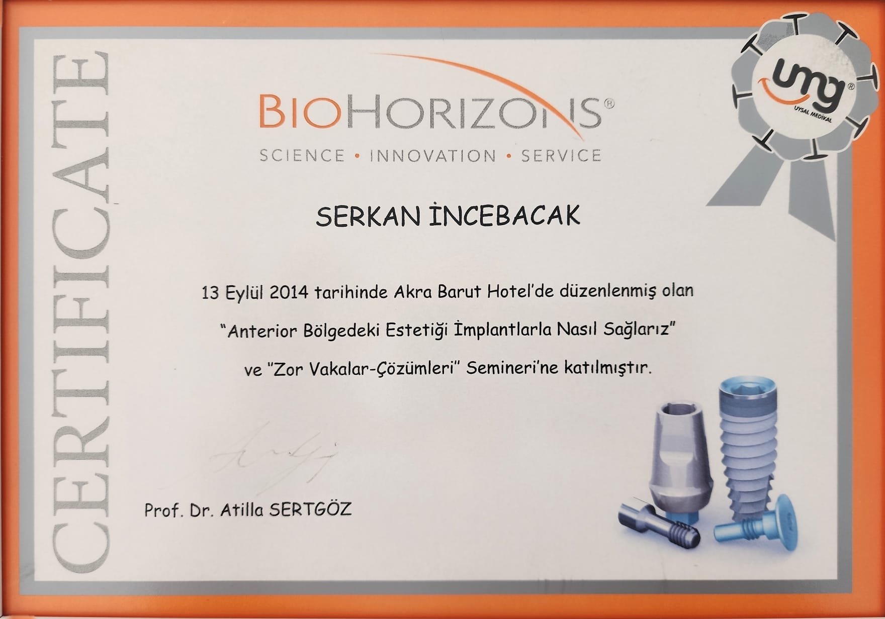 Katılım belgesi